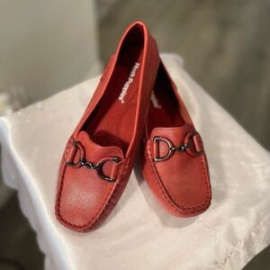 Hush Puppies Red Leather Loafers